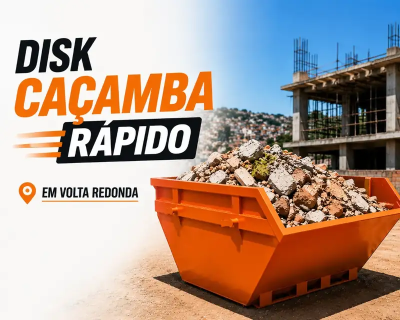 Serviço de Disk Caçamba rápido e seguro pelo celular em Volta Redonda